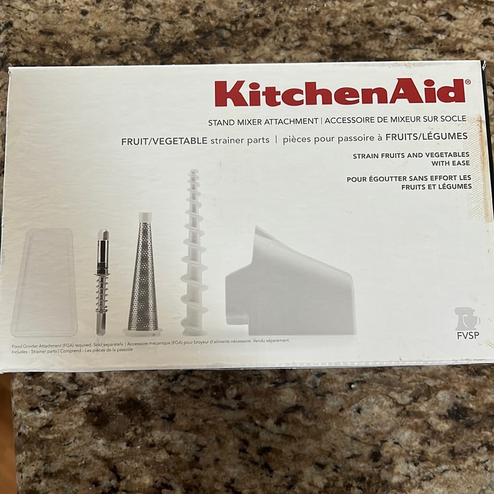 KitchenAid fruit vegetable strainer stand mixer attachment